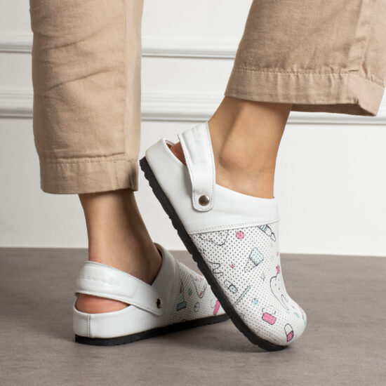 Toothy Дамски ортопедични чехли от естествена кожа /