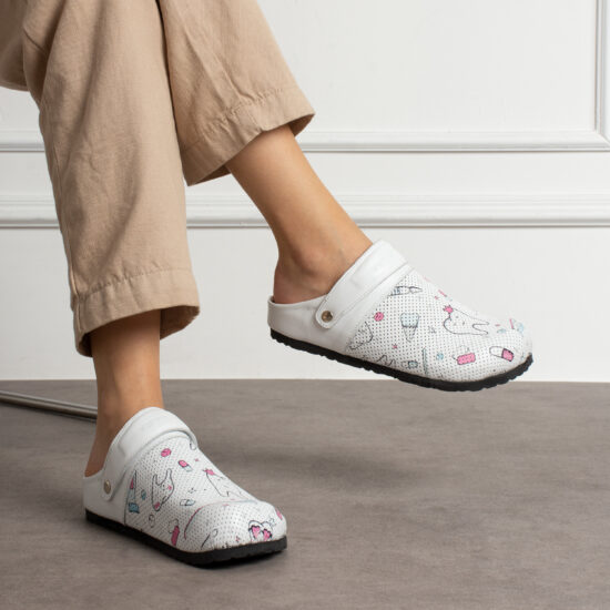 Toothy Дамски ортопедични чехли от естествена кожа /