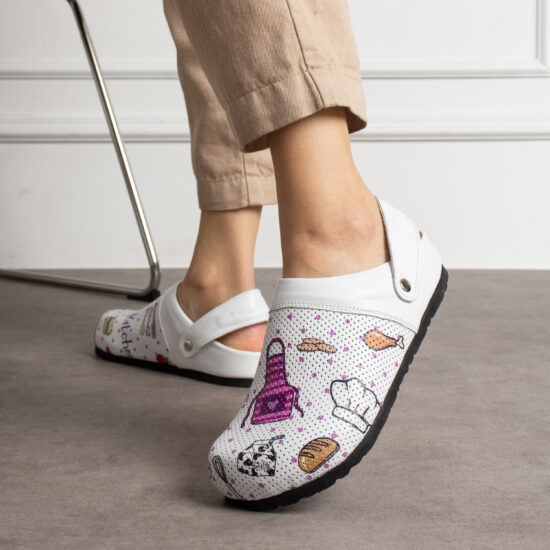 Дамски ортопедични чехли от естествена кожа /