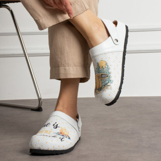 Дамски ортопедични чехли от естествена кожа /