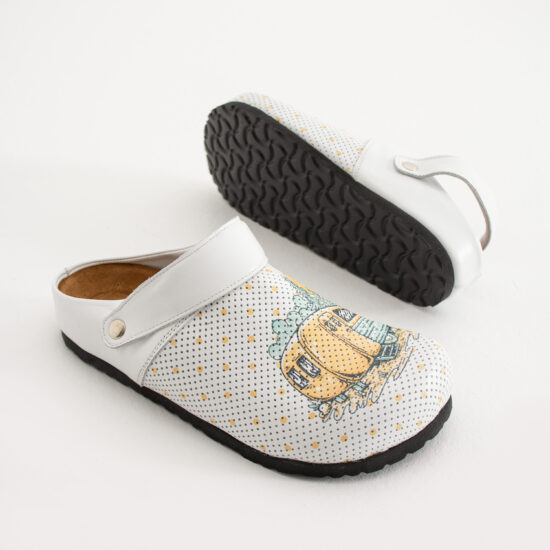 Дамски ортопедични чехли от естествена кожа /