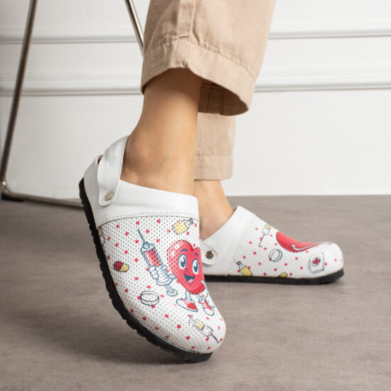 Happy Heart Дамски ортопедични чехли от естествена кожа /