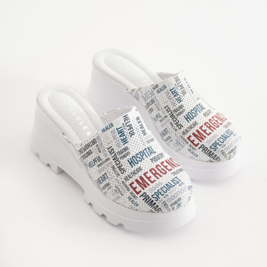 Еmergency Дамско сабо на платформа от естествена кожа /