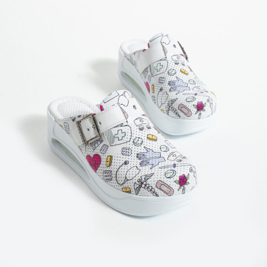 Анатомично медицинско сабо от естествена кожа /