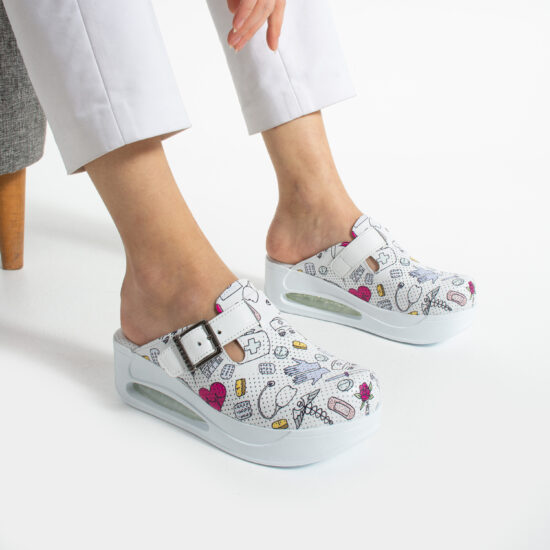 Анатомично медицинско сабо от естествена кожа /