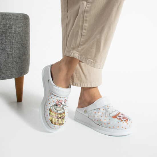 Професионално работно сабо за кухня от естествена кожа /