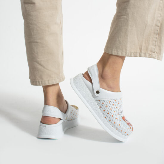 Професионално работно сабо за кухня от естествена кожа /