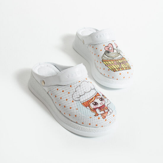 Професионално работно сабо за кухня от естествена кожа /