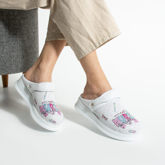 Nursette Медицинско работно сабо от естествена кожа /