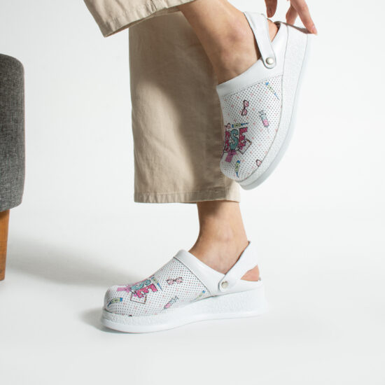 Nursette Медицинско работно сабо от естествена кожа /