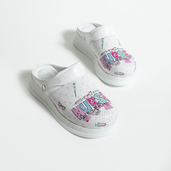 Nursette Медицинско работно сабо от естествена кожа /