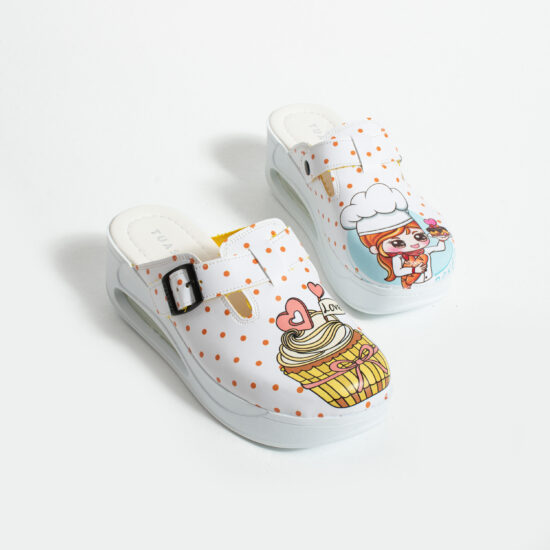 Alternative view of Дамско анатомично работно сабо за кухня на платформа