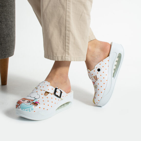 Дамско анатомично работно сабо за кухня на платформа /