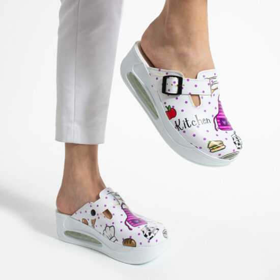 Chef Mood Дамско анатомично работно сабо за кухня на платформа /