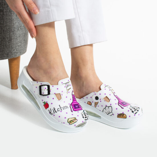 Chef Mood Дамско анатомично работно сабо за кухня на платформа /