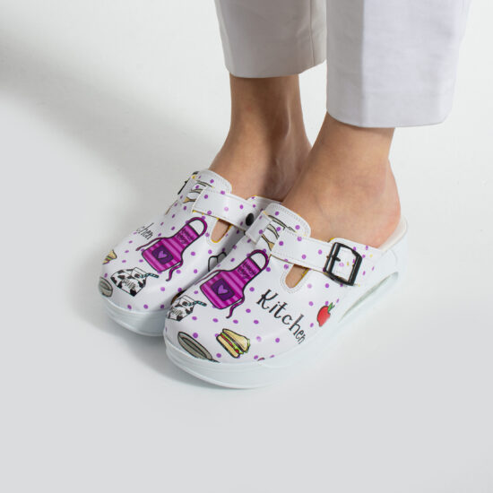 Chef Mood Дамско анатомично работно сабо за кухня на платформа /