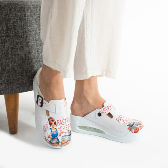 Pastry Chef Дамско анатомично работно сабо за кухня на платформа /