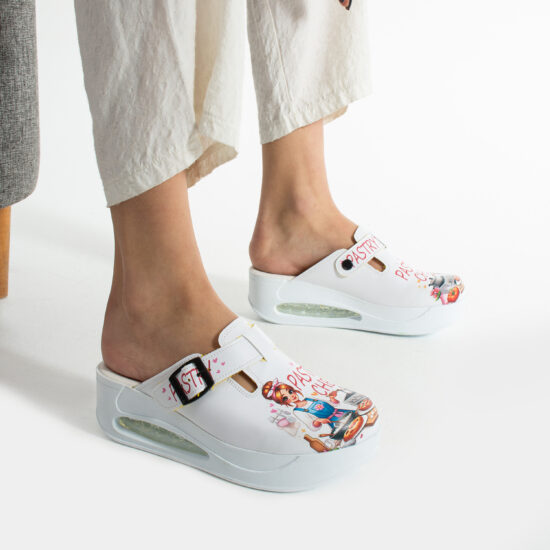 Pastry Chef Дамско анатомично работно сабо за кухня на платформа /