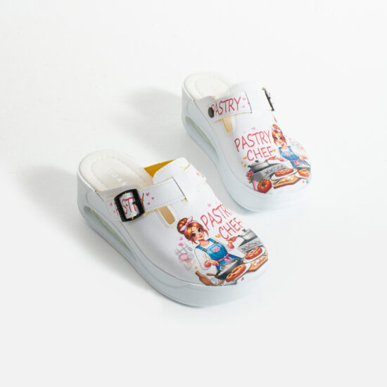 Pastry Chef Дамско анатомично работно сабо за кухня на платформа /