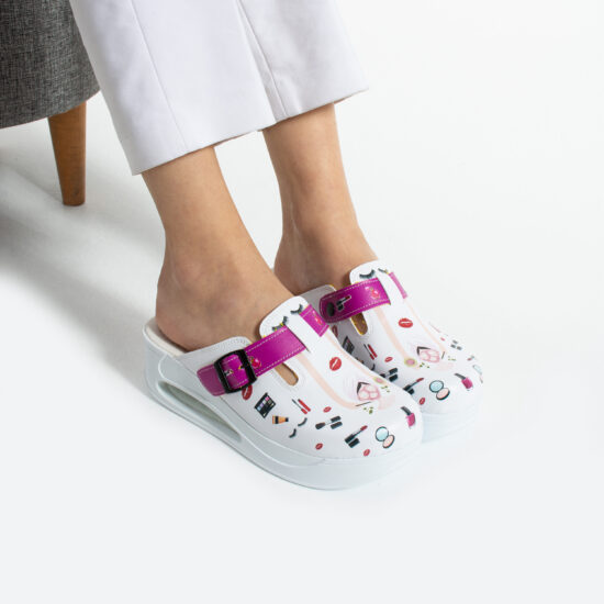 Alternative view of Дамско анатомично работно сабо на платформа за козметик