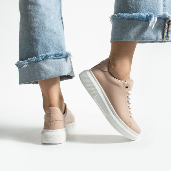 Timeless Nude Дамски анатомични светлорозови кецове от естествена кожа /