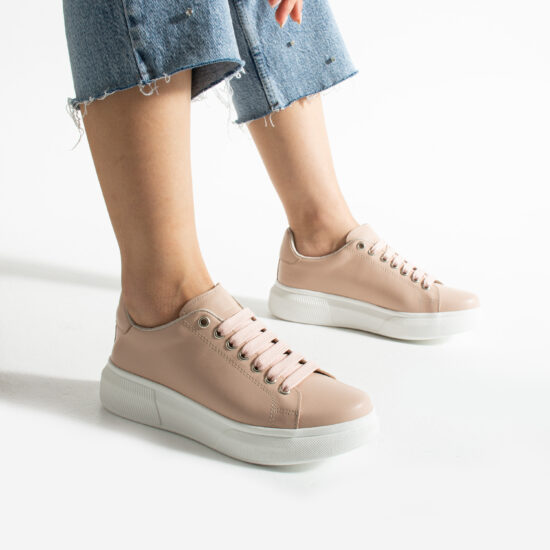 Timeless Nude Дамски анатомични светлорозови кецове от естествена кожа /