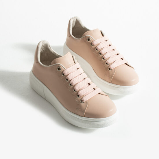 Timeless Nude Дамски анатомични светлорозови кецове от естествена кожа /