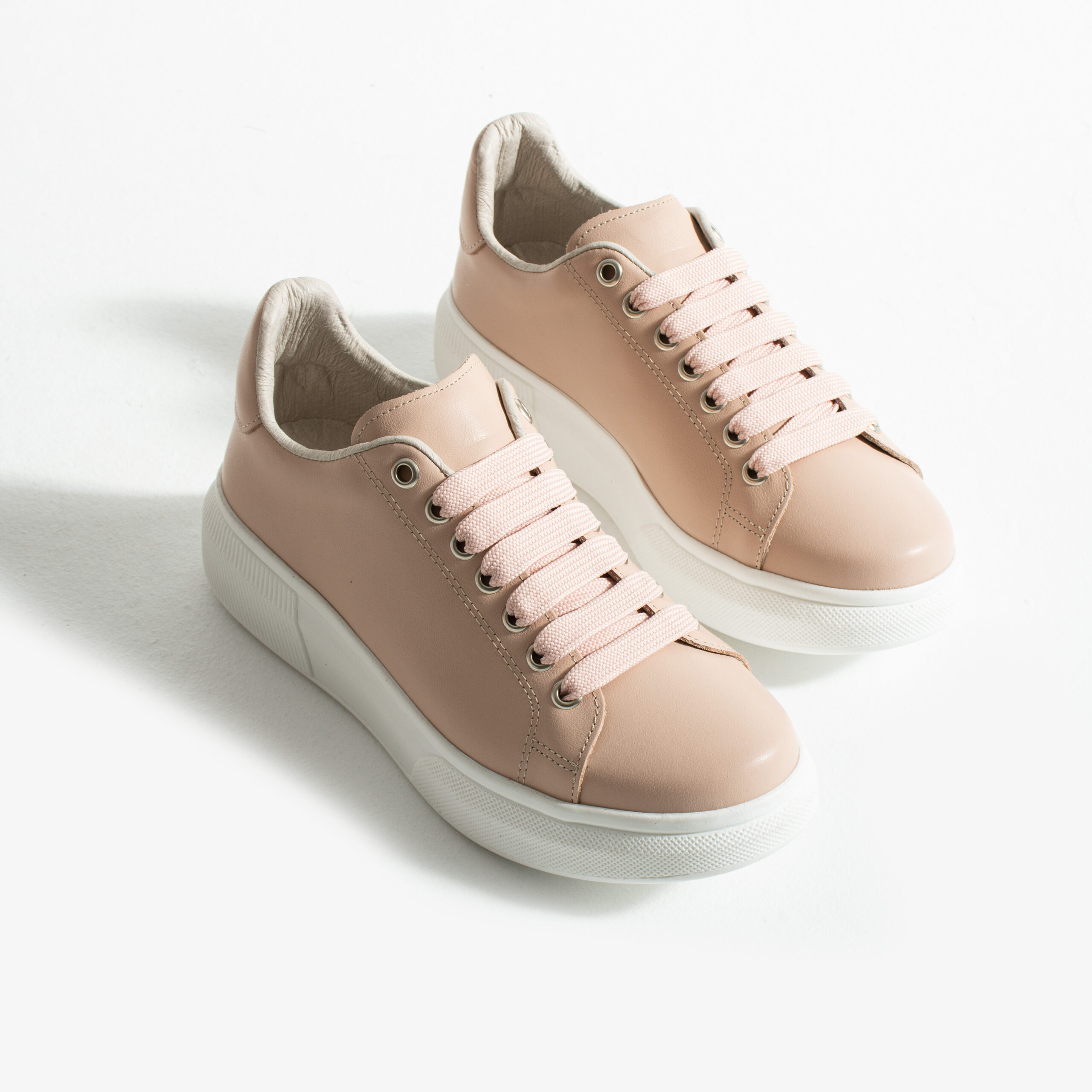 Дамски анатомични светлорозови кецове от естествена кожа Дамски кецове и сникърси 15 Дамски анатомични светлорозови кецове от естествена кожа - Image 5