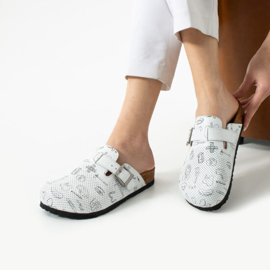 Alternative view of Медицински ортопедични чехли от естествена кожа