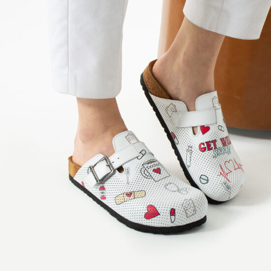 Медицински ортопедични чехли от естествена кожа /