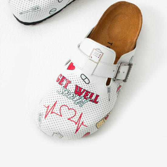 Медицински ортопедични чехли от естествена кожа /