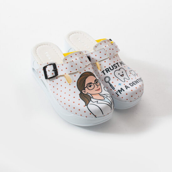 Дамско анатомично сабо на платформа за зъболекар /