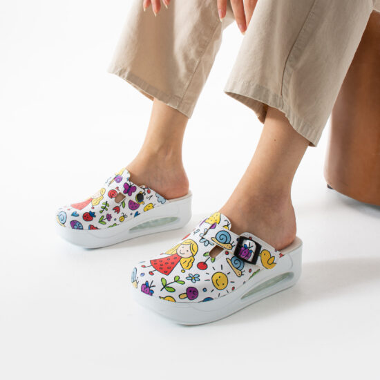 Bambas Дамско анатомично сабо на платформа за детска градина /