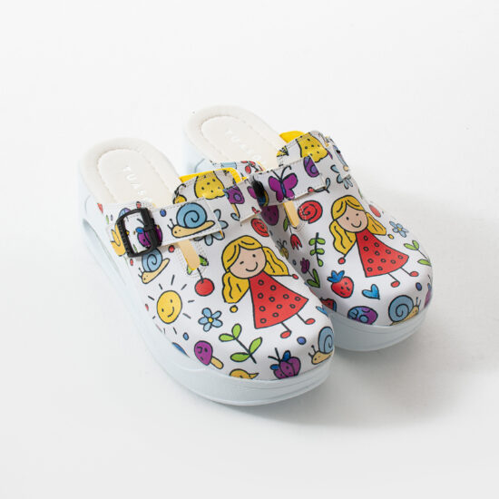 Bambas Дамско анатомично сабо на платформа за детска градина /