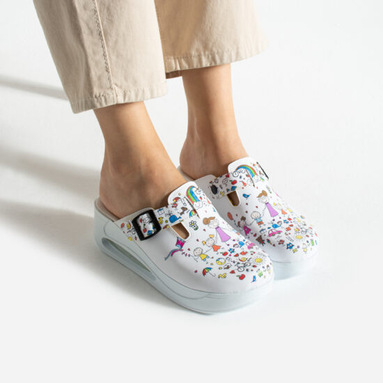 Дамско анатомично работно сабо на платформа Анатомични чехли на платформа Детска градина