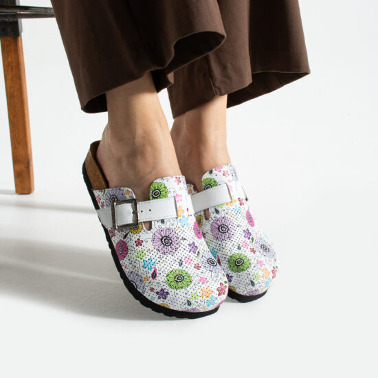 Flora Дамски ортопедични чехли от естествена кожа /