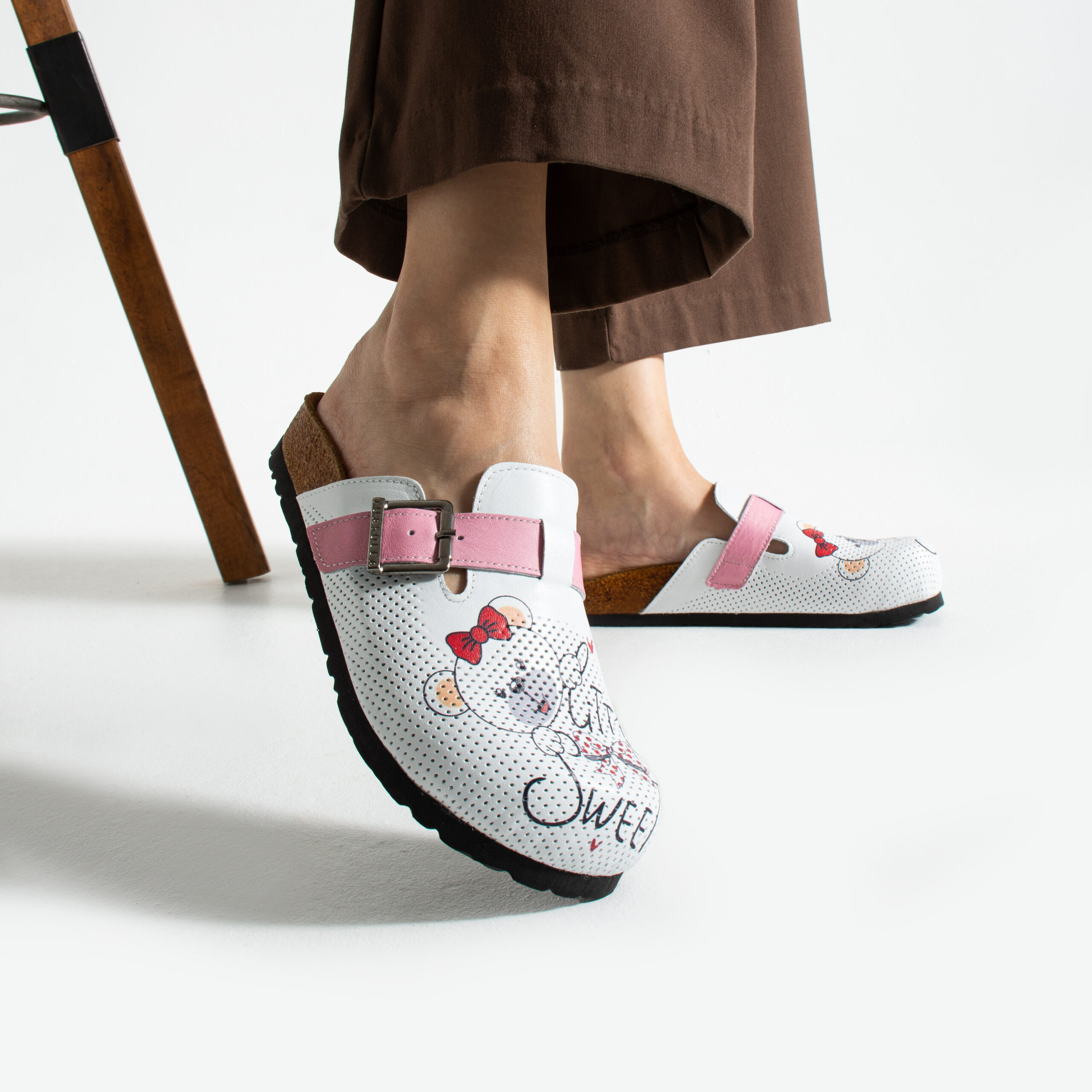 Дамски ортопедични чехли от естествена кожа Весели чехли Детска градина 14 Дамски ортопедични чехли от естествена кожа - Image 4