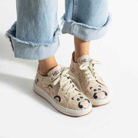 Анатомични дамски кецове от естествена кожа Дамски кецове и сникърси