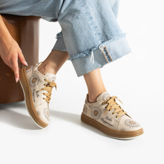 Анатомични дамски кецове от естествена кожа Дамски кецове и сникърси