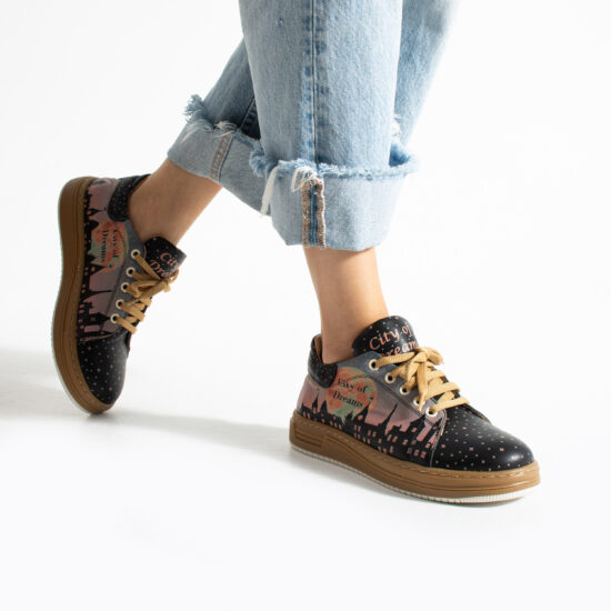 City of Dreams Анатомични дамски кецове от естествена кожа /