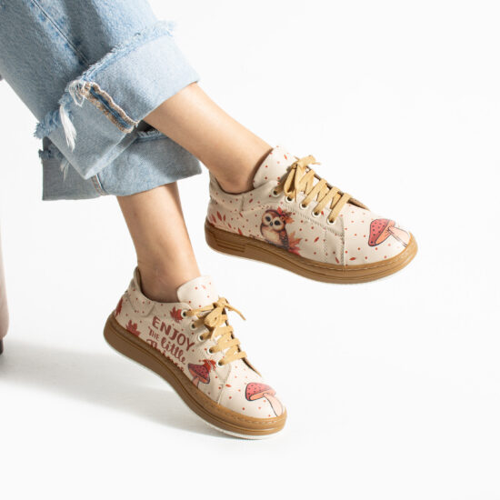 Анатомични дамски кецове от естествена кожа Дамски кецове и сникърси