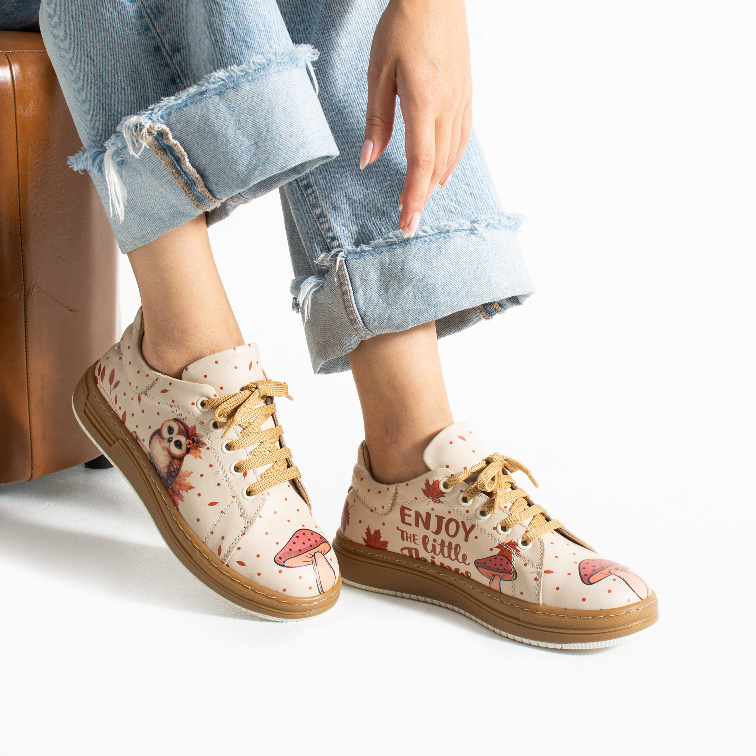 Анатомични дамски кецове от естествена кожа Дамски кецове и сникърси 12 Анатомични дамски кецове от естествена кожа - Image 2