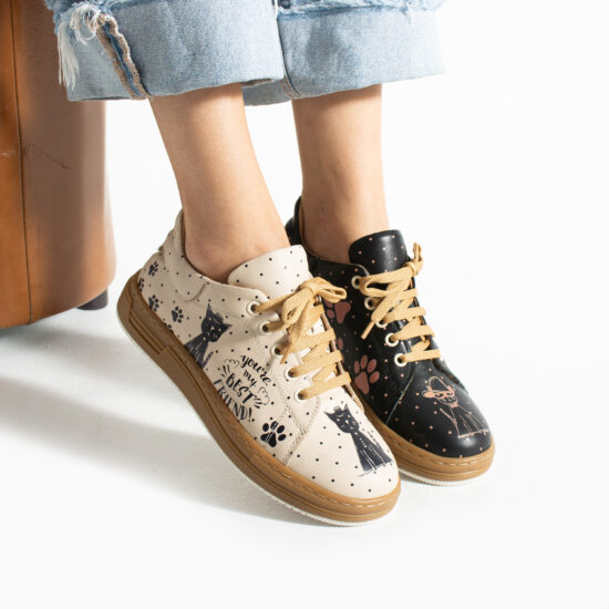 Alternative view of Анатомични дамски кецове от естествена кожа