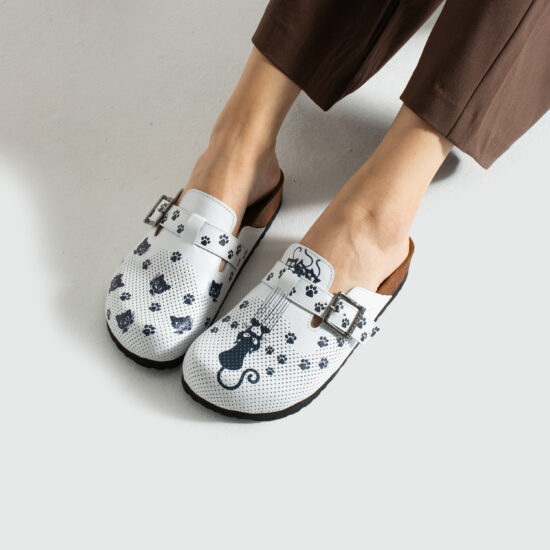 Дамски ортопедични чехли от естествена кожа /