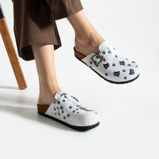 Дамски ортопедични чехли от естествена кожа /