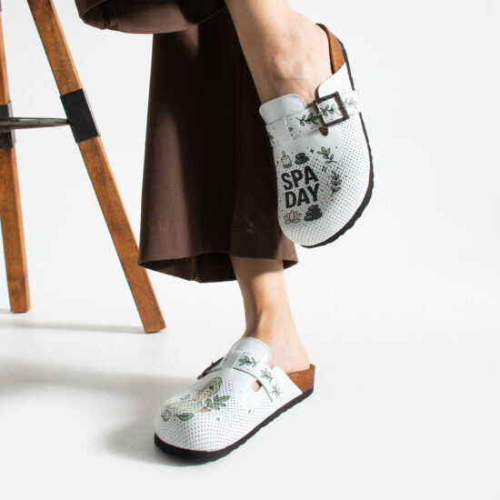 Spa Day Дамски ортопедични чехли от естествена кожа /