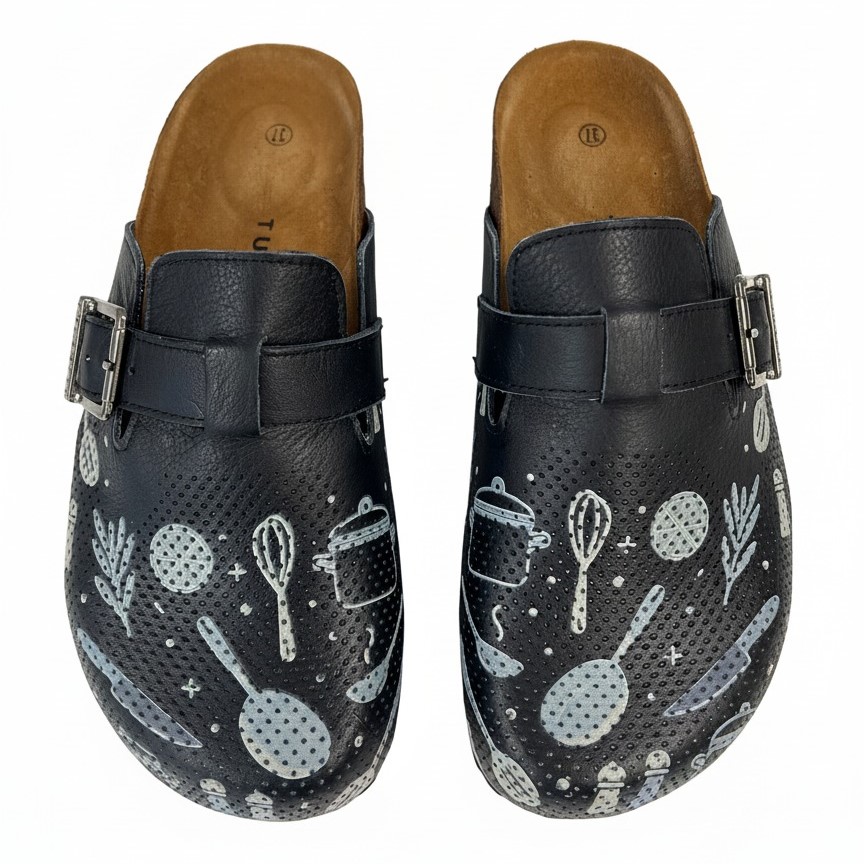 Дамски ортопедични чехли от естествена кожа Ортопедични чехли Готварство 15 Дамски ортопедични чехли от естествена кожа - Image 5