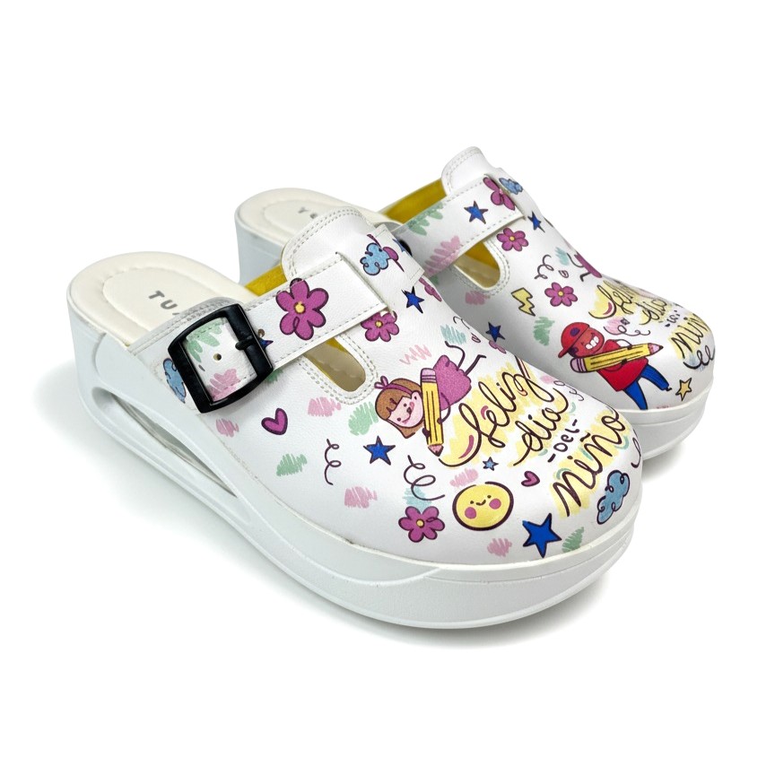 Дамски работни анатомични чехли на платформа от еко кожа Анатомични чехли на платформа Детска градина 12 Дамски работни анатомични чехли на платформа от еко кожа - Image 2