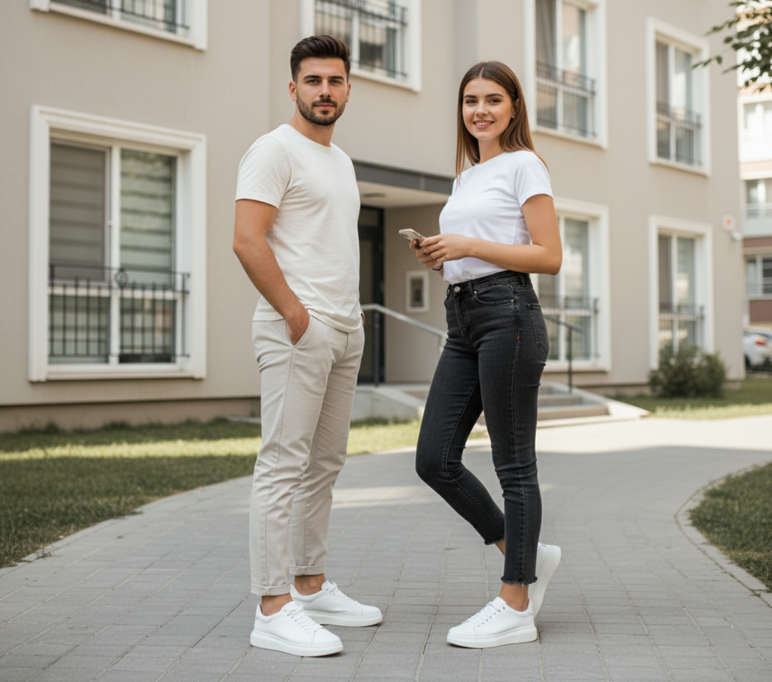 Бели кецове за двойки /