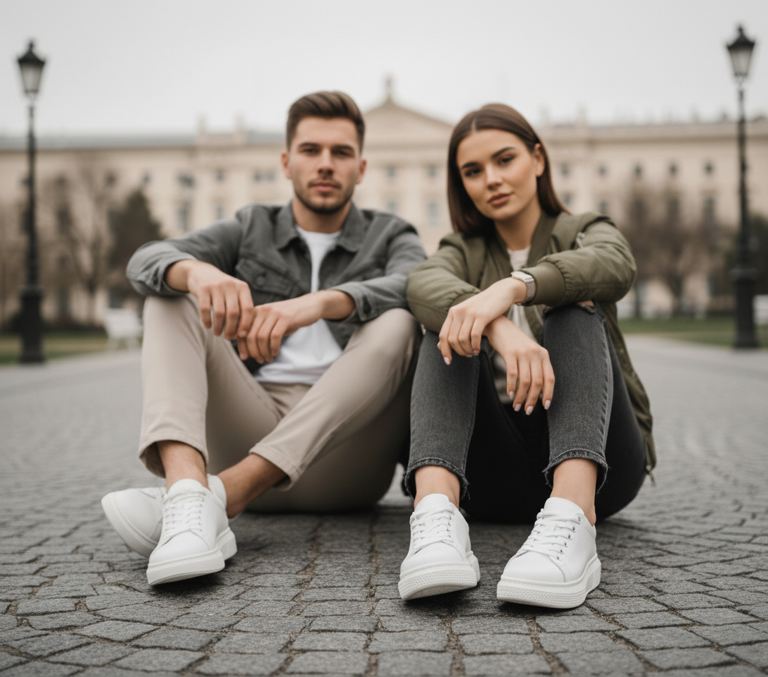 Бели кецове за двойки /